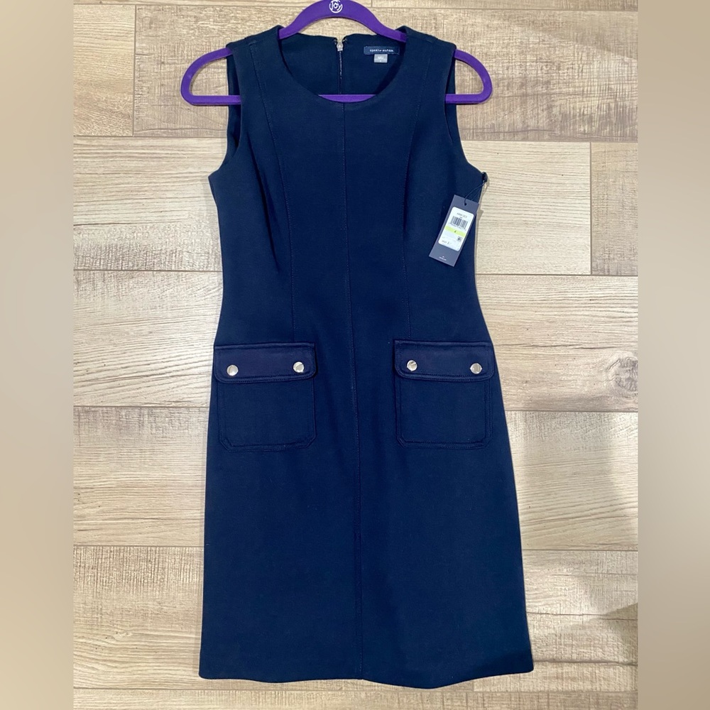 (NWT) Tommy Hilfiger navy dress with zipper down the back, size 4